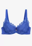 Biustonosze - Niebieski Biustonosz z Koronką i Regulowanymi Ramiączkami Tinamalli - miniaturka - grafika 1