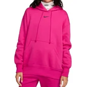Bluzy damskie - Nike Damska bluza Top W NSW Phnx FLC Os Po Hoodie, Fireberry/Black, DQ5860-615, S - miniaturka - grafika 1