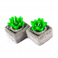 Świece - OZDOBNE ŚWIECZKI KAKTUS 2szt. KAMIENNA DONICZKA - miniaturka - grafika 1