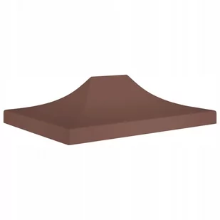 vidaXL Dach do namiotu imprezowego, 4 x 3 m, brązowy, 270 g/m - Pawilony ogrodowe - miniaturka - grafika 1