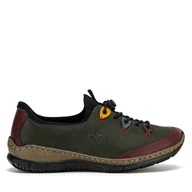 Półbuty damskie - Półbuty Rieker N3271-54 Zielony - miniaturka - grafika 1