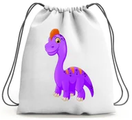 Torby szkolne - PLECAK WOREK DINOZAUR SZKOLNY NA BUTY WF OBUWIE - miniaturka - grafika 1