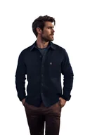 Koszule męskie - TRENDYOL MAN MĘSKA KOSZULA CASUAL GRANATOWA Z PAGONAMI DŁUGI RĘKAW L 5DA - miniaturka - grafika 1