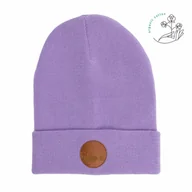 Czapki męskie - Czapka Beanie Fioletowa Liliowa Z Bawełny Organicznej - miniaturka - grafika 1