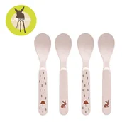 Sztućce dla dzieci - Lassig Zestaw 4 łyżeczek dla dzieci Little Forest Zajączek - miniaturka - grafika 1