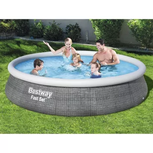 Bestway Nadmuchiwany basen ogrodowy Fast Set z pompą, 396x84 cm - Baseny ogrodowe - miniaturka - grafika 1