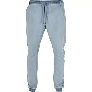 Urban Classics dzianinowe spodnie jeansowe, spodnie męskie, Lighter Washed, - Spodnie męskie - miniaturka - grafika 1
