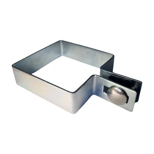 Obejma początkowa 80x80 mm ocynk Polimet - Akcesoria do ogrodzeń - miniaturka - grafika 1