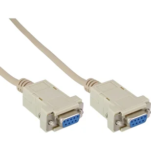 InLine 12226C kabel równoległy Beżowy 10 m DB9 12226C - Kable komputerowe i do monitorów - miniaturka - grafika 1