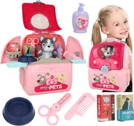 Zabawy w naśladowanie dorosłych - Salon Piękności Dla Zwierząt Pieska Fryzjer Plecak U473 - miniaturka - grafika 1