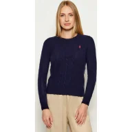 Swetry damskie - POLO RALPH LAUREN Wełniany sweter JULIANNA Regular Fit z dodatkiem kaszmiru - miniaturka - grafika 1