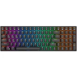 Klawiatura mechaniczna Royal Kludge RK100 RGB, Red switch (czarna) - Klawiatury - miniaturka - grafika 1