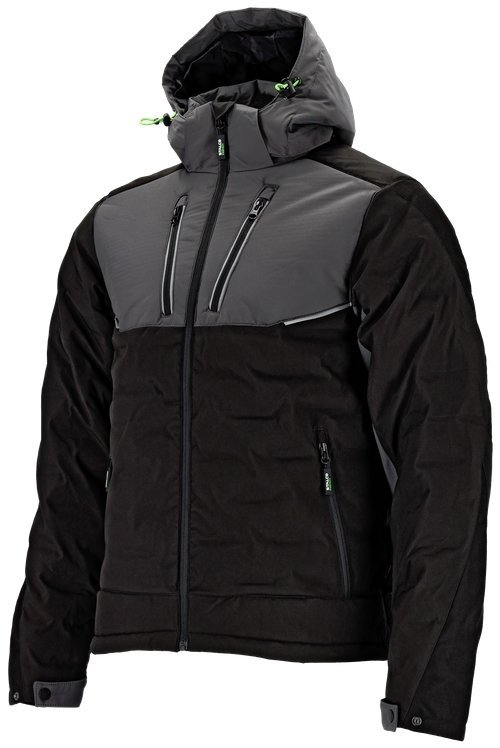 KURTKA MĘSKA OCIEPLANA MEMBRANA WZMOCNIENIE CORDURA ODPINANY KAPTUR WIELE KIESZENI ODBLASKI LOGAN J STALCO - czarny L