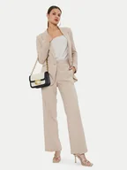 Spodnie damskie - ViCOLO Spodnie materiałowe TB1562 Beżowy Relaxed Fit - miniaturka - grafika 1