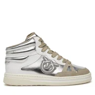 Sneakersy damskie - Sneakersy PINKO Mandy 02 SS0051 P040 Srebrny - miniaturka - grafika 1