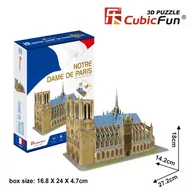 Puzzle - Cubicfun Puzzle 3D Katedra Notre Dame wersja 2018 - miniaturka - grafika 1