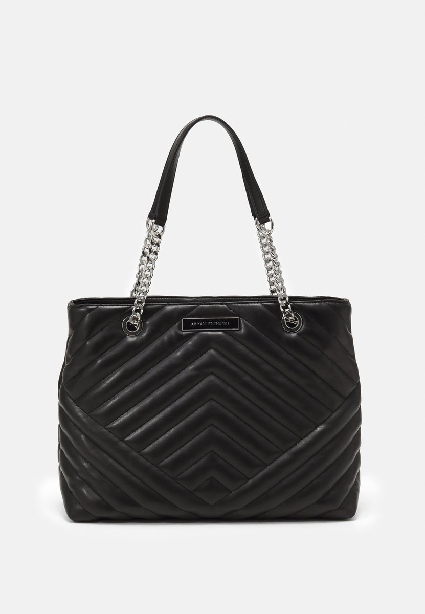 ARMANI EXCHANGE CZARNA PIKOWANA TOREBKA KLASYCZNA 36x27x10 12DA