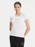 Koszulki i topy damskie - EA7 Emporio Armani T-Shirt 8NTT67 TJDQZ 1100 Biały Skinny Fit - miniaturka - grafika 1