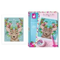 Zabawki kreatywne - Zestaw kreatywny Haft diamentowy Malowanie diamentami Jeleń 8+ Janod - miniaturka - grafika 1