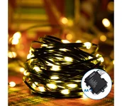 Lampy ogrodowe - Aigostar -LED Zewnętrzny łańcuch bożonarodzeniowy 100xLED/8 funkcji 3xAA 10,3m IP44 ciepła biel - miniaturka - grafika 1