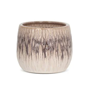 Osłonka dekoracyjna ROSINA/02 14 x 14 x 12 cm kremowo-brązowy - Donice - miniaturka - grafika 1