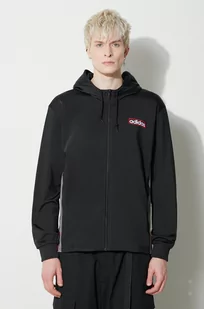 adidas Originals bluza Adibreak Full-Zip Hoodie męska kolor czarny z kapturem wzorzysta IM8209 - Bluzy męskie - miniaturka - grafika 1