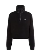 Bluzy damskie - adidas Originals bluza damska - TEDDY HZIP Kobiety czarny jednolity, S - miniaturka - grafika 1