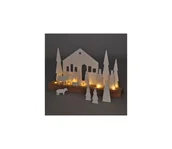 Oświetlenie świąteczne - Solight 1V253 - LED Dekoracja bożonarodzeniowa LED/2xAAA wioska drewno - miniaturka - grafika 1