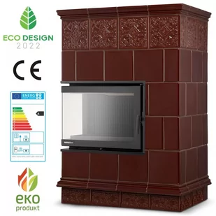 HIGHER Piec kominek kaflowy narożny koza PORTO brązowy 13kW EkoProjekt 2022 - Piece wolnostojące - miniaturka - grafika 2