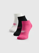 Skarpetki dla dzieci - 4F Skarpetki krótkie (3-pack) dziewczęce - multikolor 38-40 - miniaturka - grafika 1