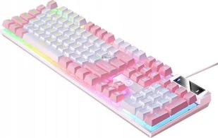 Klawiatura Orlos K500 - Biało&Różowa - Klawiatury - miniaturka - grafika 1