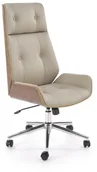 Fotele i krzesła biurowe - Fotel biurowy WEBSTER beżowy/orzechowy HALMAR - miniaturka - grafika 1