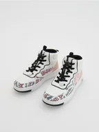 Buty dla dziewczynek - Reserved - Sneakersy za kostkę - złamana biel - miniaturka - grafika 1