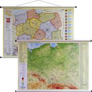 Atlasy i mapy - EKO-GRAF Polska mapa ścienna dwustronna administracyjno-fizyczna 1:1 000 000 - Eko-graf - miniaturka - grafika 1