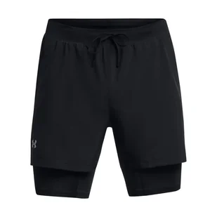 Męskie Spodenki UNDER ARMOUR UA LAUNCH 5'' 2-IN-1 SHORTS 1382640-001 – Czarny - Spodenki męskie - miniaturka - grafika 1