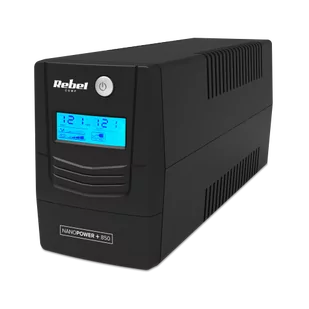 Zasilacz awaryjny komputerowy UPS REBEL model Nanopower Plus 850 ( offline, 850VA / 480W , 230 V , 50Hz , LCD , USB , RJ45 ) - Zasilacze awaryjne UPS - miniaturka - grafika 1