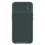Etui i futerały do telefonów - Nillkin Textured S Magnetic Case etui iPhone 14 pokrowiec MagSafe z osłoną na aparat zielony - miniaturka - grafika 1