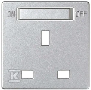 Simon Simon 82 Pokrywa do gniazda standard brytyjski z wyłącznikiem aluminium 8200046-093 8200046-093 - Klawisze i ramki - miniaturka - grafika 1