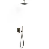 Zestawy prysznicowe - Zestaw prysznicowy podtynkowy Tres Project czarny brąz 21128003KMB - miniaturka - grafika 1