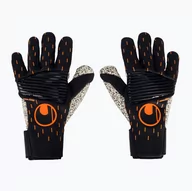 Piłka nożna - Rękawice bramkarskie uhlsport Speed Contact Supergrip+ Reflex czarno-białe 101125901 9 - miniaturka - grafika 1