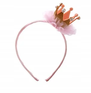 OPASKA DO WŁOSÓW URODZINY ZŁOTA KORONA ROCZEK - Ozdoby do włosów - miniaturka - grafika 1