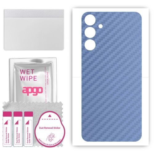 folia naklejka skórka strukturalna na TYŁ do Samsung Galaxy A35 5G - Carbon Granatowy - apgo SKINS