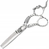 Nożyczki fryzjerskie - WOLF Degażówki nożyczki praworęczne 6,0 Bull offset fryzjerskie do strzyżenia włosów do salonu linia Professional - miniaturka - grafika 1