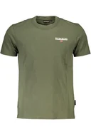 Koszulki i topy damskie - ZIELONY T-SHIRT MĘSKI Z KRÓTKIM RĘKAWEM NAPAPIJRI - Napapijri - miniaturka - grafika 1