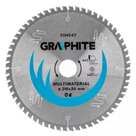 Akcesoria do elektronarzędzi - Graphite Tarcza do pilarki widiowa 216x30mm 60 zębów uniwersalna 55H547 55H547 - miniaturka - grafika 1
