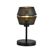 Lampy stojące - MALIA LN1 BLACK/GOLD 1185/LN1 lampa wisząca czarna z abażurem złoty środek - miniaturka - grafika 1
