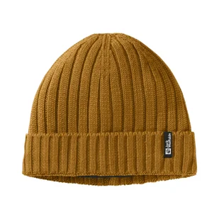 Czapka zimowa Jack Wolfskin RIB KNIT BEANIE safflower - ONE SIZE - Czapki męskie - miniaturka - grafika 1
