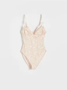 Reserved - Koronkowe body - kremowy - Body - miniaturka - grafika 1
