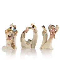 Ozdoby bożonarodzeniowe - SZOPKA bożonarodzeniowa podświetlenie LED Kolekcja Bianco 3 częściowa szopka figurki BOŻE NARODZENIE - miniaturka - grafika 1