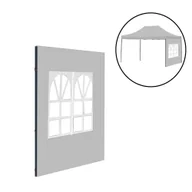 Pawilony ogrodowe - Leziter Altana ogrodowa z oknem ściana boczna plandeka 3x4 m szara - miniaturka - grafika 1